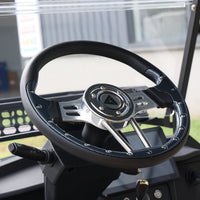 Blue Grey 6 Seater Golf Cart With Beige Seats - 206ah Extended Range Golf Cart LSV
