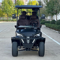 Jet Black (Matte) 6 Seater Golf Cart - 72v Lithium