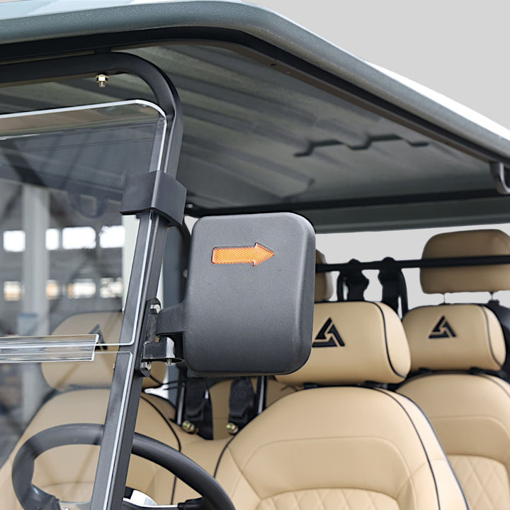 Blue Grey 6 Seater Golf Cart With Beige Seats - 206ah Extended Range Golf Cart LSV
