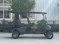 Jet Black (Matte) 6 Seater Golf Cart - 72v Lithium