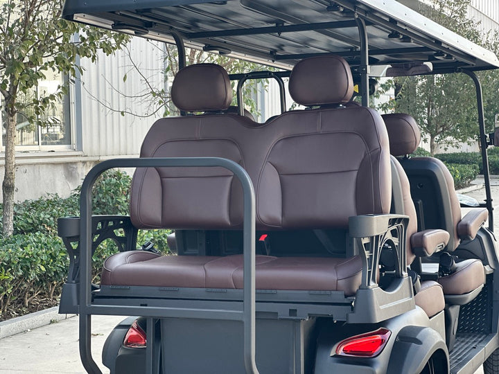 Jet Black (Matte) 6 Seater Golf Cart - 72v Lithium