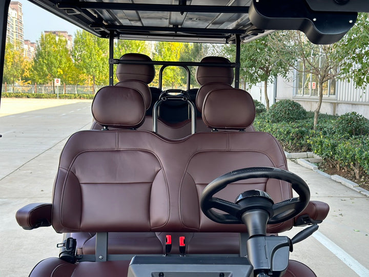 Jet Black (Matte) 6 Seater Golf Cart - 72v Lithium