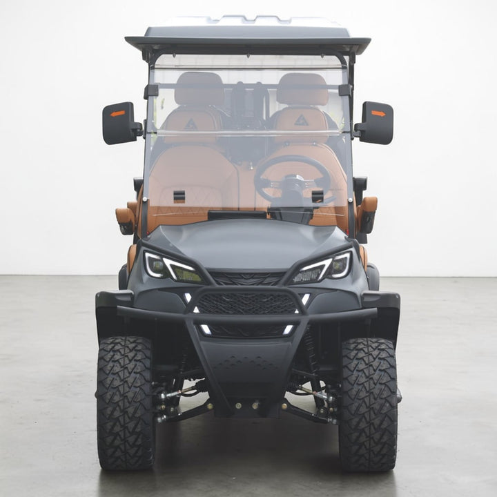 Basalt Grey 6 Seater Golf Cart With Saddle Seats - 206ah Extended Range Golf Cart LSV