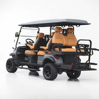 Basalt Grey 6 Seater Golf Cart With Saddle Seats - 206ah Extended Range Golf Cart LSV