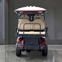 Wine Red 8 Seater Golf Cart With Beige Seats - 206ah Extended Range Golf Cart LSV