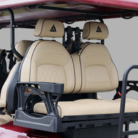 Wine Red 8 Seater Golf Cart With Beige Seats - 206ah Extended Range Golf Cart LSV