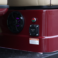 Wine Red 8 Seater Golf Cart With Beige Seats - 206ah Extended Range Golf Cart LSV