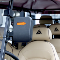 Wine Red 8 Seater Golf Cart With Beige Seats - 206ah Extended Range Golf Cart LSV