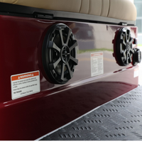 Wine Red 8 Seater Golf Cart With Beige Seats - 206ah Extended Range Golf Cart LSV