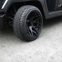 Black Grey 8 Seater Golf Cart With Dark Gray Seats - 206ah Extended Range Golf Cart LSV