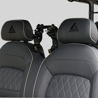Black Grey 8 Seater Golf Cart With Dark Gray Seats - 206ah Extended Range Golf Cart LSV