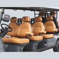 Basalt Grey 8 Seater With Saddle Seats - 206ah Extended Range Golf Cart LSV