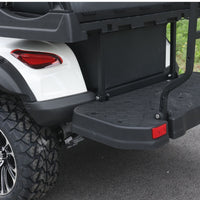 White 6 Seater Golf Cart With Dark Grey Seats - 206ah Extended Range Golf Cart LSV Lifted