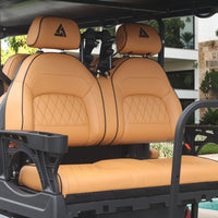 Jet Black 8 Seater With Saddle Seats - 206ah Extended Range Golf Cart LSV