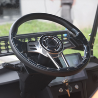 Jet Black 8 Seater With Saddle Seats - 206ah Extended Range Golf Cart LSV