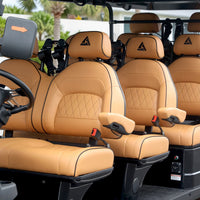 Jet Black 8 Seater With Saddle Seats - 206ah Extended Range Golf Cart LSV