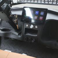 Jet Black 8 Seater With Saddle Seats - 206ah Extended Range Golf Cart LSV