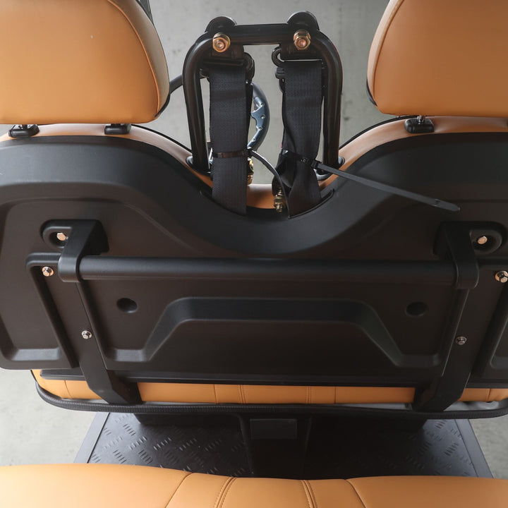 Jet Black 8 Seater With Saddle Seats - 206ah Extended Range Golf Cart LSV
