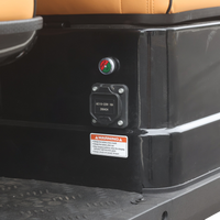 Jet Black 8 Seater With Saddle Seats - 206ah Extended Range Golf Cart LSV
