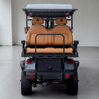 Blue Grey 6 Seater Golf Cart With Saddle Seats - 206ah Extended Range Golf Cart LSV Lifted