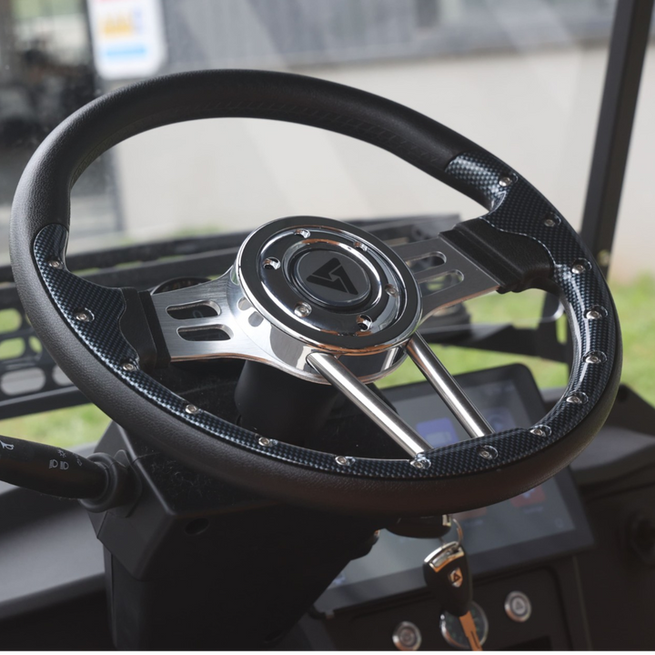 Basalt Grey 6 Seater Golf Cart With Saddle Seats - 206ah Extended Range Golf Cart LSV