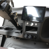 Black Grey 6 Seater Golf Cart With Dark Brown Seats - 206ah Extended Range Golf Cart LSV