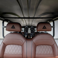 Black Grey 8 Seater Golf Cart With Dark Brown Seats - 206ah Extended Range Golf Cart LSV