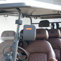 Black Grey 8 Seater Golf Cart With Dark Brown Seats - 206ah Extended Range Golf Cart LSV