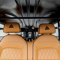 Jet Black 8 Seater Golf Cart With Saddle Seats - 206ah Extended Range Golf Cart LSV