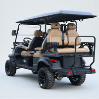 Matte Black 6 Seater With Copper Seats - 206ah Extended Range Golf Cart