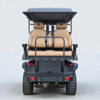 Matte Black 6 Seater With Copper Seats - 206ah Extended Range Golf Cart