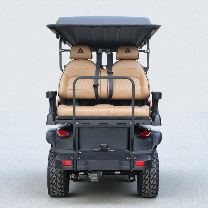 Matte Black 6 Seater With Copper Seats - 206ah Extended Range Golf Cart