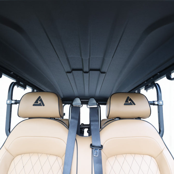 Matte Black 6 Seater With Copper Seats - 206ah Extended Range Golf Cart