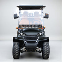 Matte Black 6 Seater With Saddle Seats - 206ah Extended Range Golf Cart