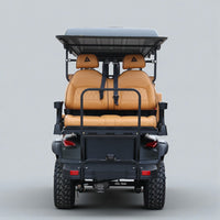 Matte Black 6 Seater With Saddle Seats - 206ah Extended Range Golf Cart