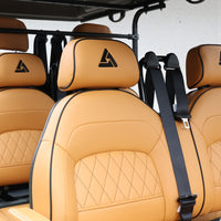 Matte Black 6 Seater With Saddle Seats - 206ah Extended Range Golf Cart