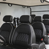 Signal White 6 Forward Golf Cart With Black Seats - 48V Non-Lifted Golf Cart LSV