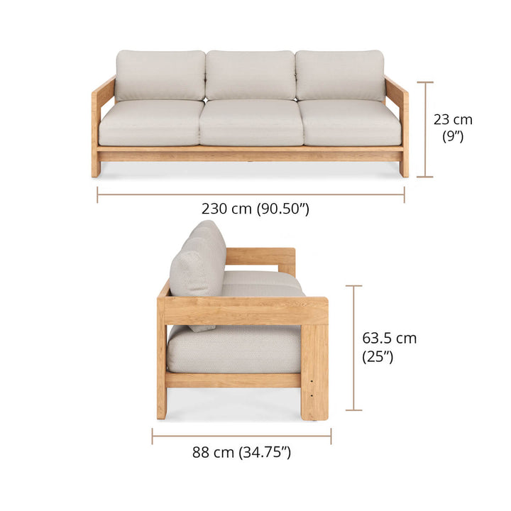 Rae 3 Seater Outdoor Sofa