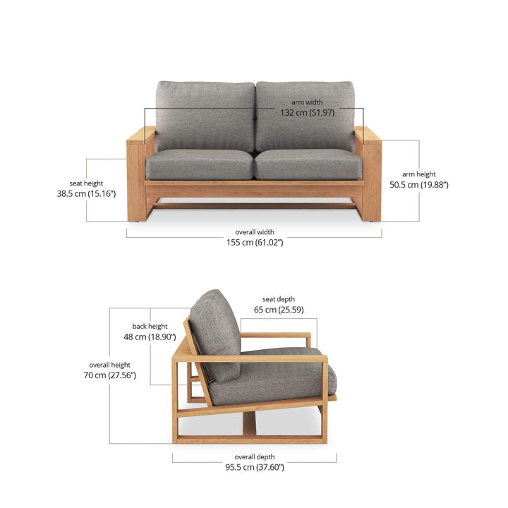 Trent 2 Seater Outdoor Sofa