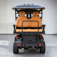 Jet Black 8 Seater Golf Cart With Saddle Seats - 206ah Extended Range Golf Cart LSV