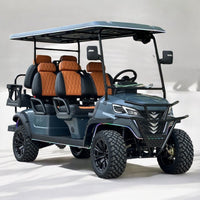 Dark Gray 6-Seater Golf Cart - 72v Lithium