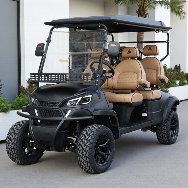 4 Forward Facing Golf Cart Street Legal Extended Range 206ah 48v Lithium Electric LSV with LED Lights