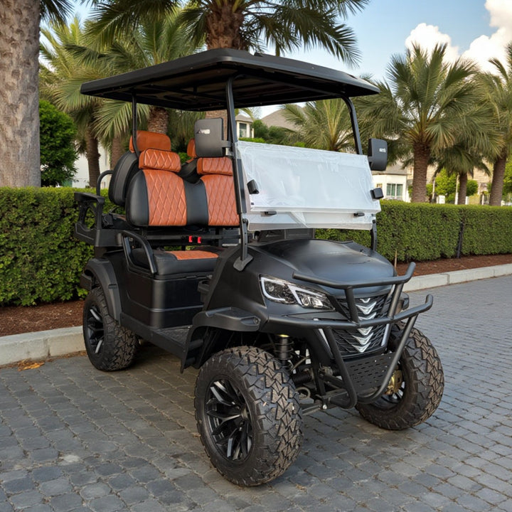 Matte Black 4 Seater 72v Lithium Golf Cart