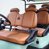 Pastel Green 6 Seater With Savannah Seats - 48v Lifted Golf Cart