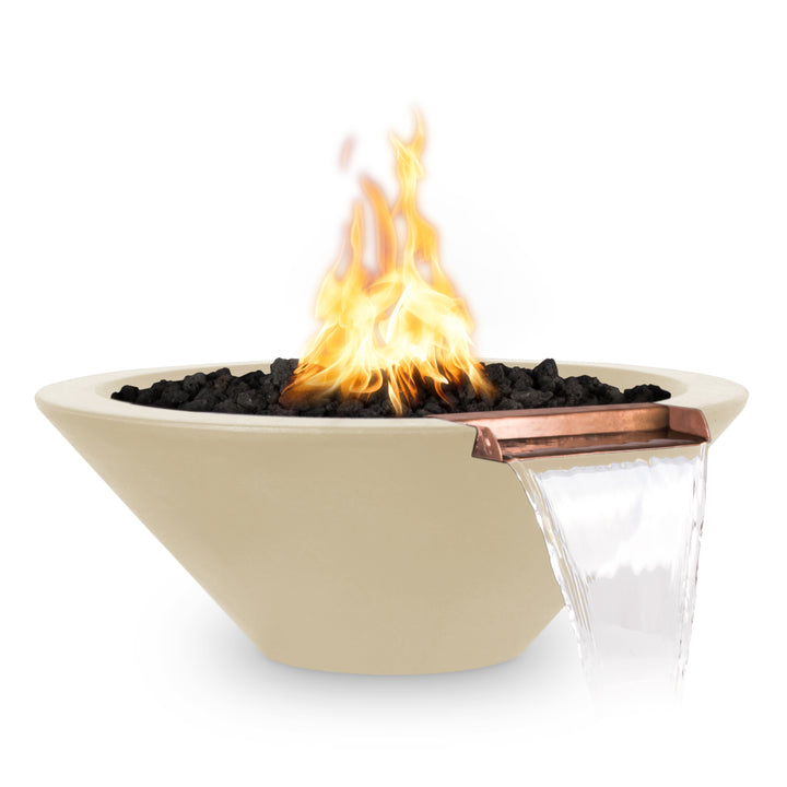 The Outdoor Plus 24" Cazo GFRC Fire & Water Bowl - Match Lit 24"