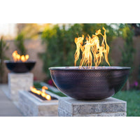 The Outdoor Plus 27" Sedona Fire Bowl – Hammered Patina Copper