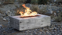 The Outdoor Plus 84" Coronado Woodgrain Concrete Fire Pit